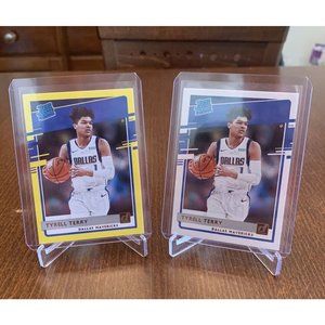 2020 2021 Donruss Basketball Tyrell Terry Rokkie lot yellow flood + base nba car